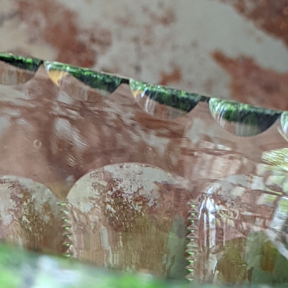 STUNNING Vintage Cross & Olive Crystal Pitcher - Picture 10 of 13